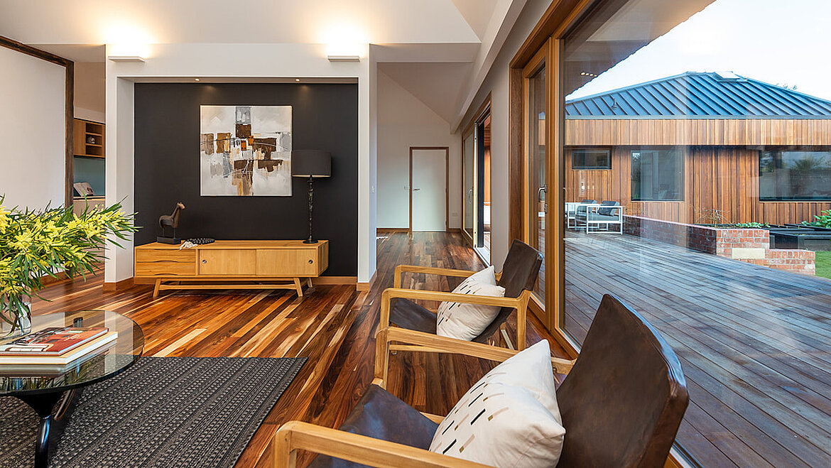 Residential building with LAMILUX flat roof window FE Passive house in New Zealand