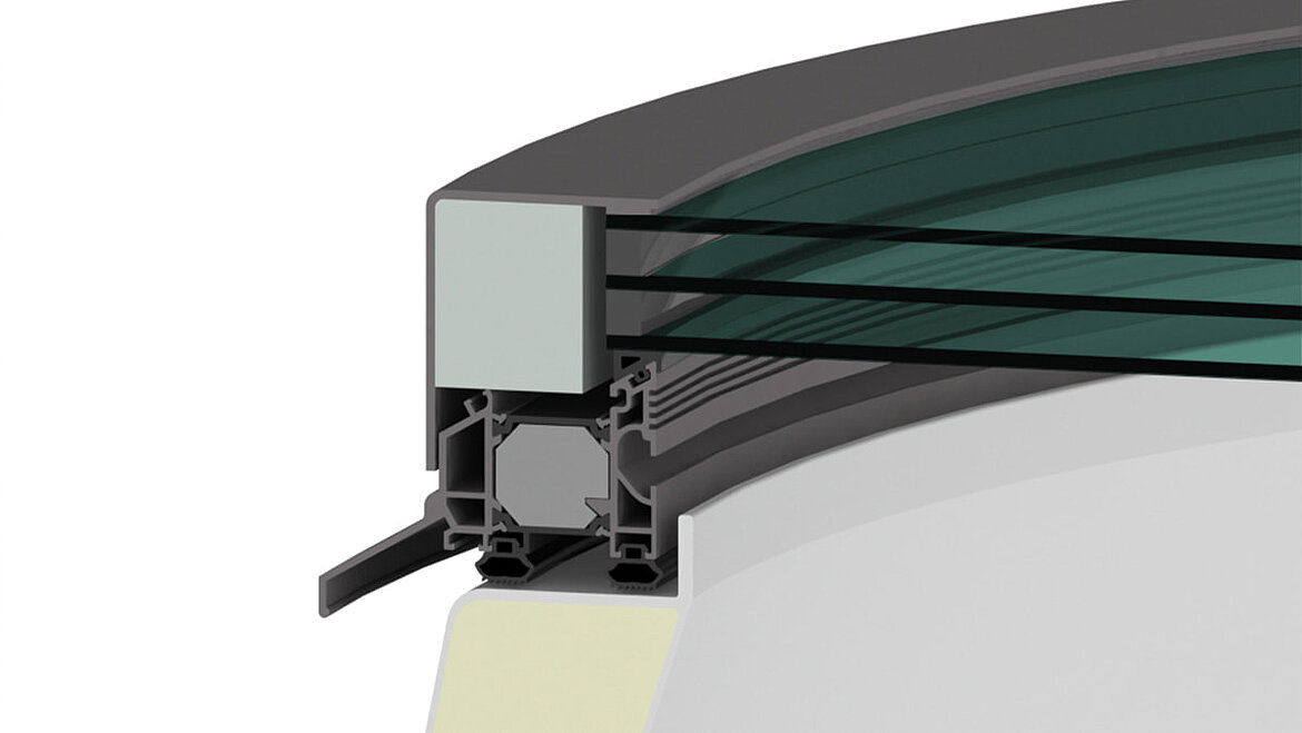 LAMILUX Glass Skylight FE Circular - Solar protection insulation glazing triple