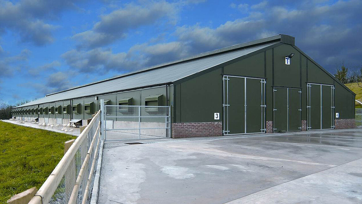 Animal husbandry in modular buildings with GRP facades