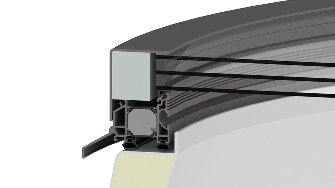 Glass Skylight FE Circular - Heat protection insulation glazing triple 