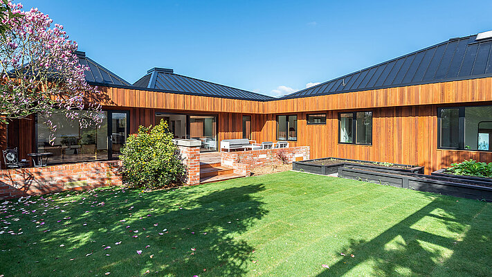 LAMILUX Glass Skylight Passivhaus - The Stable Master's Cottage Christchurch New Zealand