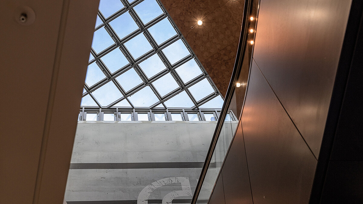Cano shopping center Singen with glass roof in the interior