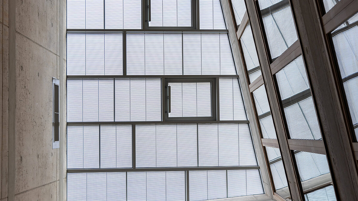 Blick auf Glasdach PR60 Elemente von LAMILUX 