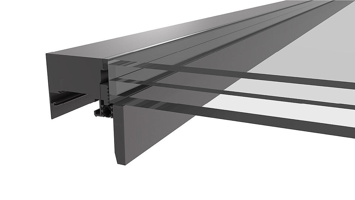 LAMILUX Modular Glass Skylight MS78 triple-layered heat insulating glazing
