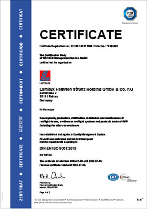 Certification ISO 9001 Holding