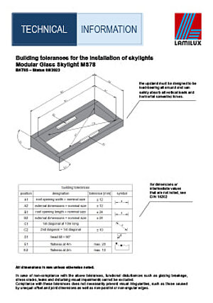 Modular Glass Skylight MS78