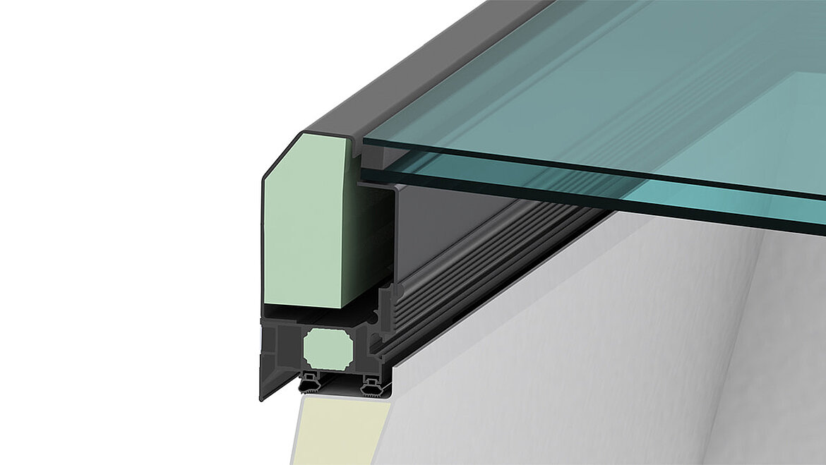 LAMILUX Glass Skylight FE 3° - Solar protection insulation glazing with matt, light-coloured film (MHF) double