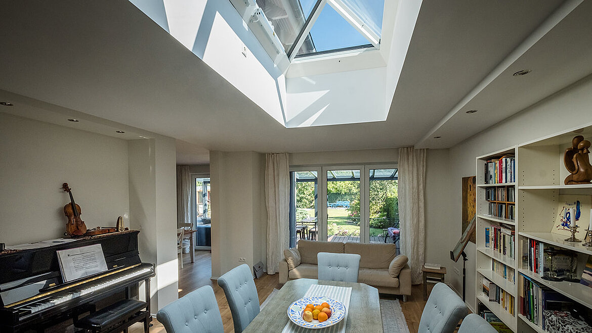 Glass roof in the living room Glass roof in the living room | insights by LAMILUX