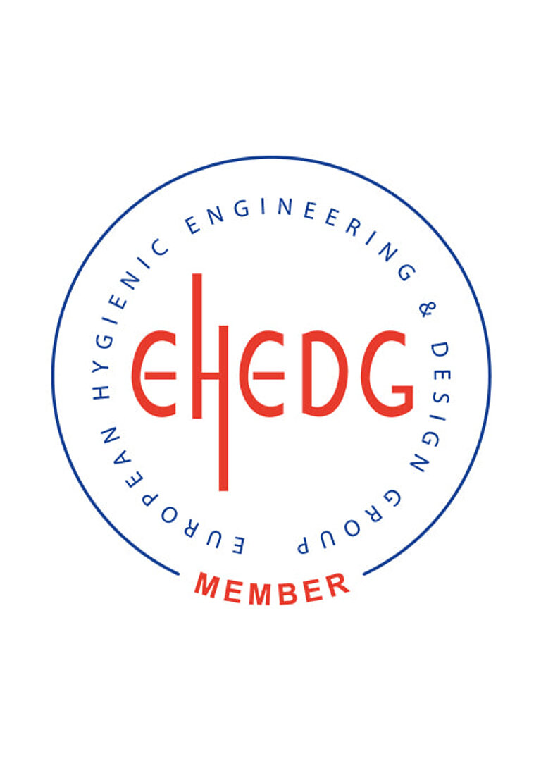 Logo of the European Hygienic Engineering & Design Group (EHEDG) with the word "Member" below