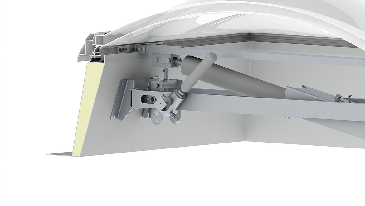 Rooflight F100 W Smoke and heat exhaust ventilation unit – Pneumatic LAMILUX Rooflight F100 W Smoke and heat exhaust ventilation unit – Pneumatic