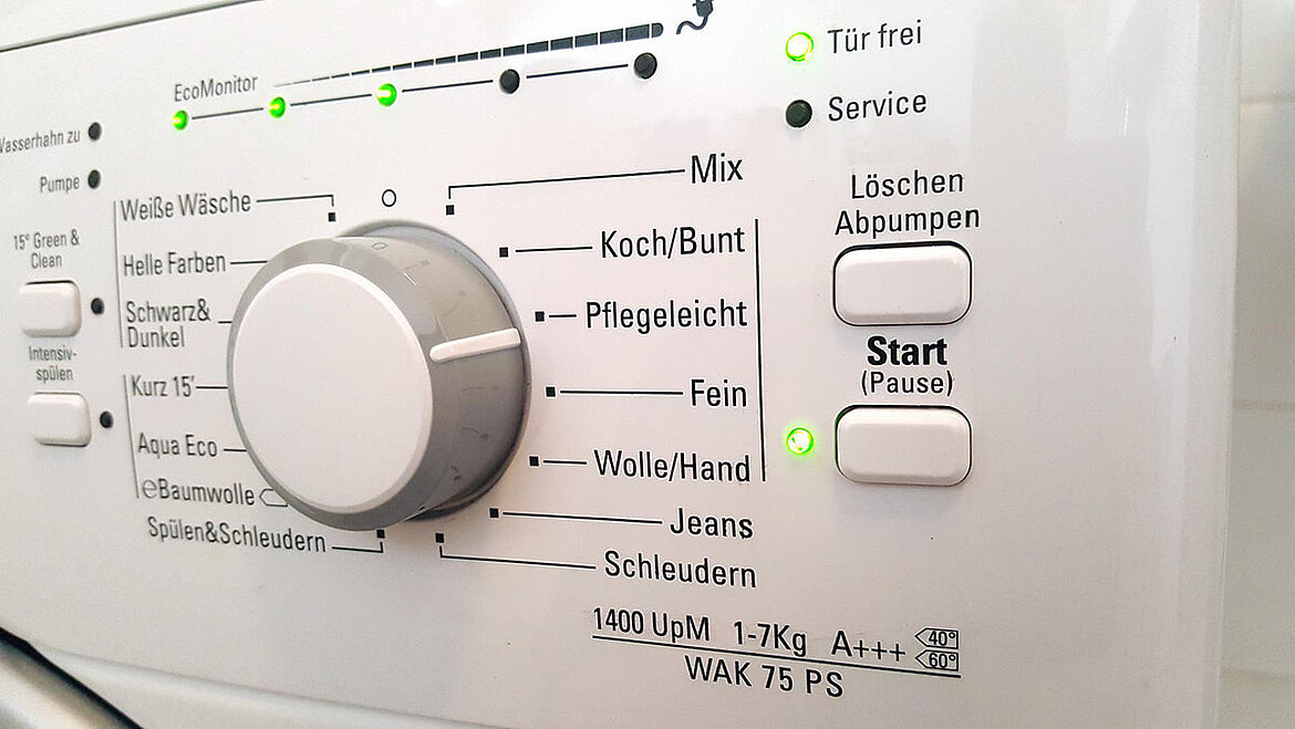 Energy efficiency in the home, washing machine