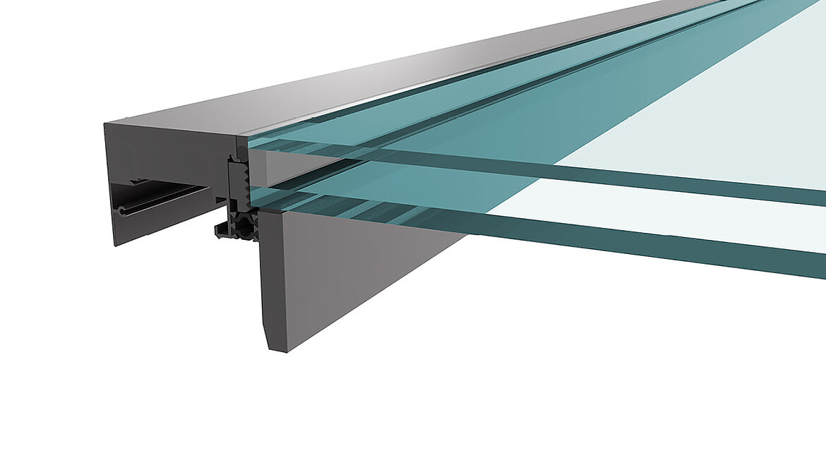 LAMILUX Modular Glass Skylight MS78 double-layered solar protection insulation glass