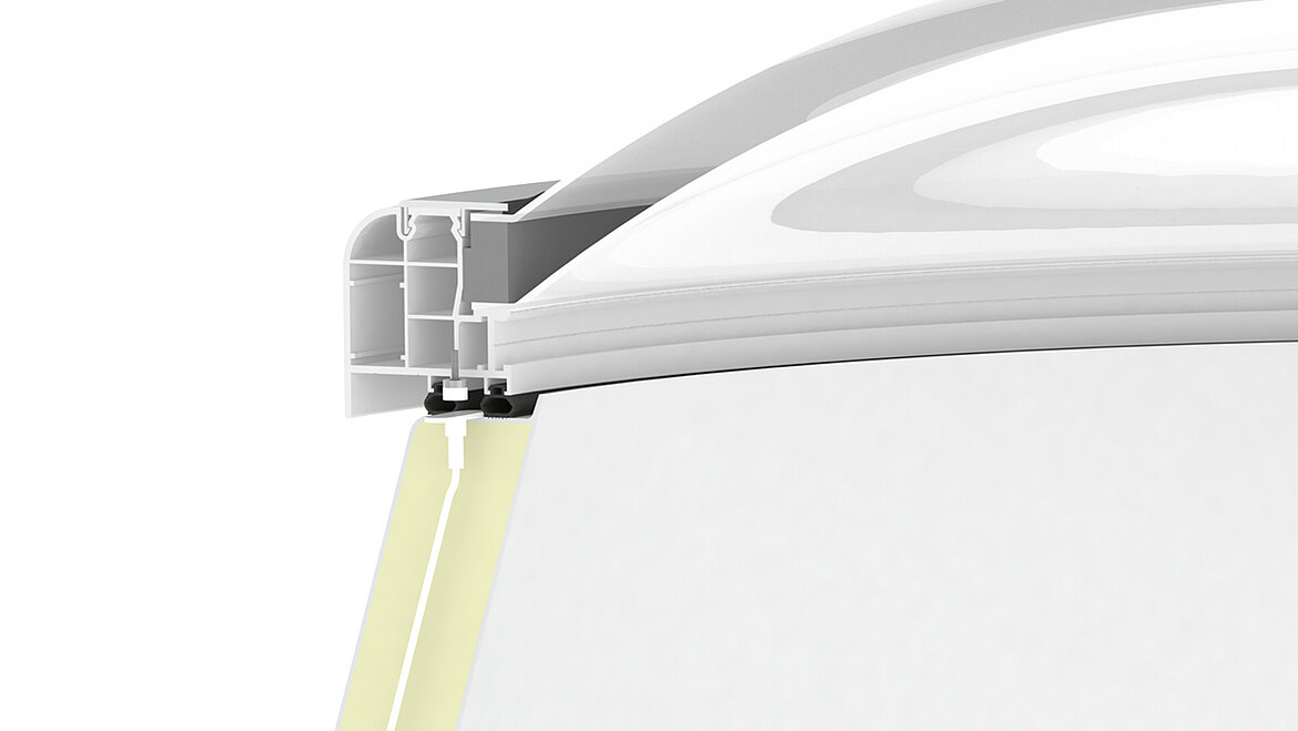 LAMILUX Rooflight F100 Circular Reed contact