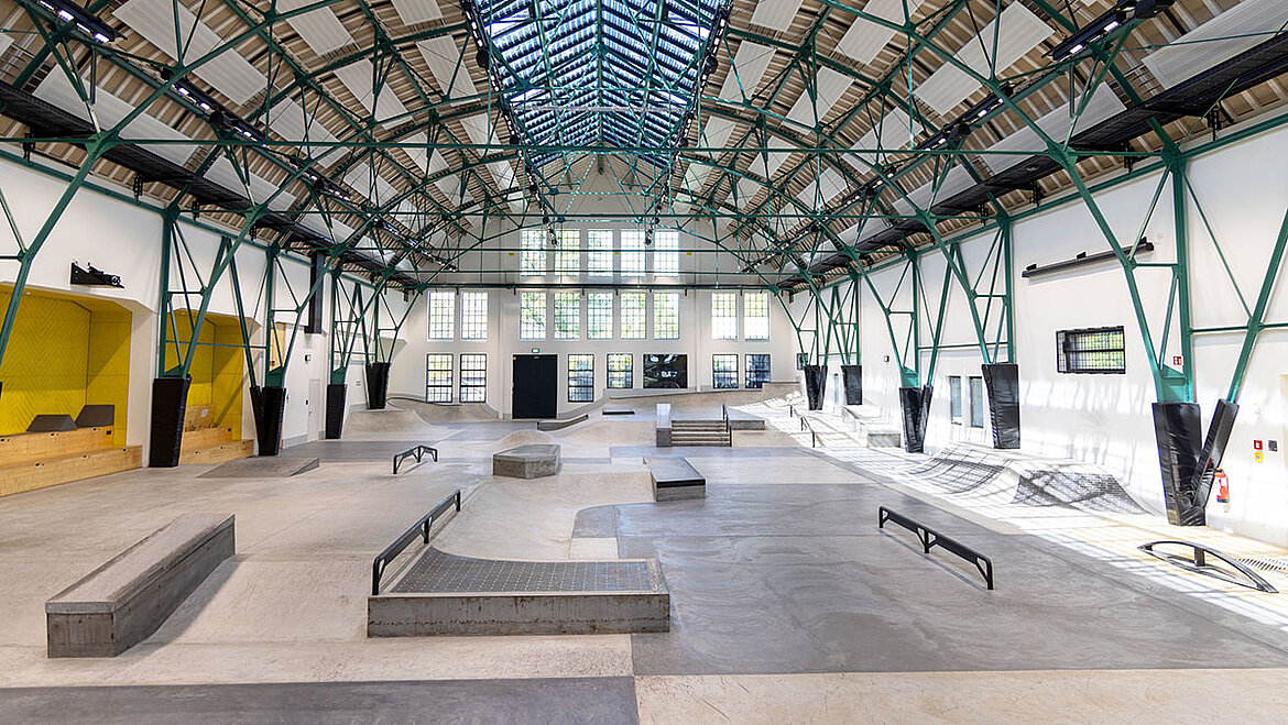 LAMILUX Glass Roof PR60 for the conversion of the listed Eggenhalle building