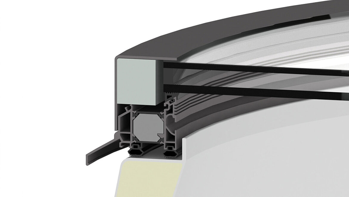 LAMILUX Glass Skylight FE Circular - Heat protection insulation glazing (MHF) double 
