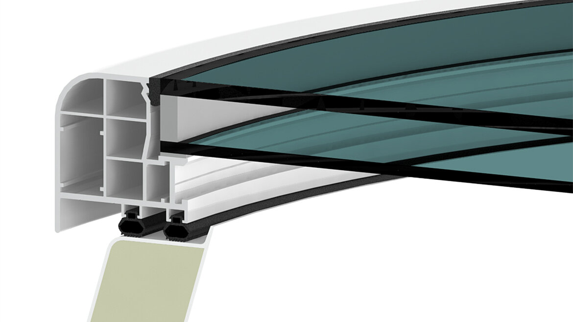LAMILUX Glass Skylight F100 Circular - Sun protection glazing double TSG