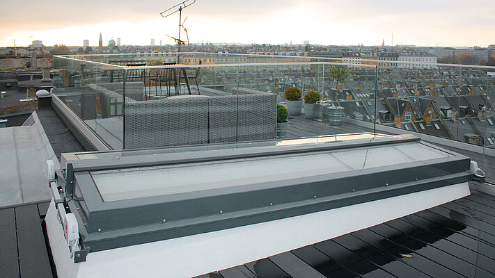 LAMILUX Flat Roof Access Hatch Comfort Duo - Residental Building Farimagsgade, Kopenhagen