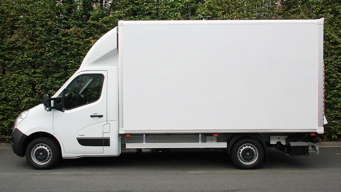 White van, viewed from the side