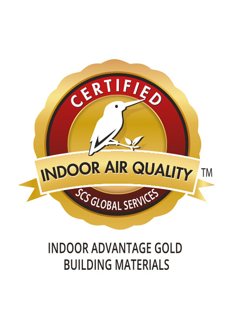 Indoor Air Quality Certificate, Indoor Advantage Gold for building materials