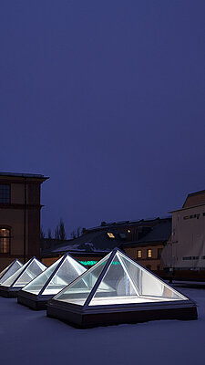 LAMILUX Glass Skylight Pyramide / Hipped- School Norrkoeping