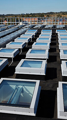 LAMILUX Glass Skylight Passivhaus - Eco Business Centre Bicester