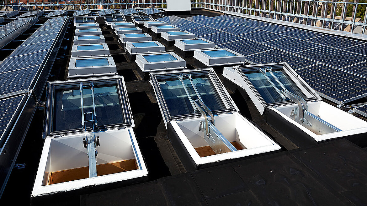 Energy efficiency LAMILUX flat roof windows passive house standard