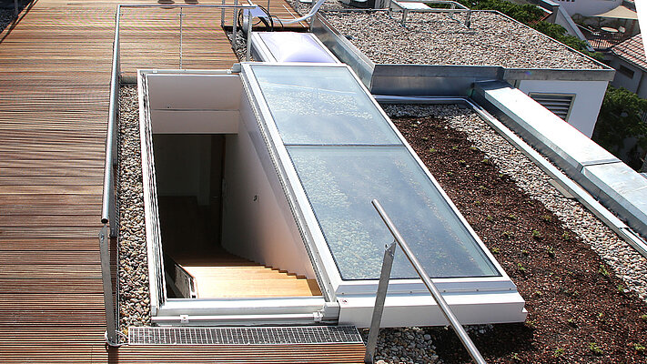 LAMILUX Flat Roof Access Hatch Comfort Solo - Residental Building Berlin
