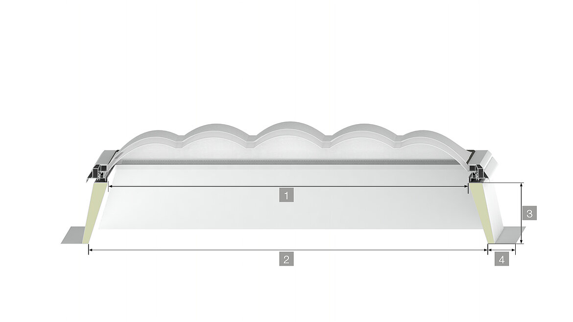 LAMILUX Rooflight F100 W sizes LAMILUX Rooflight F100 W