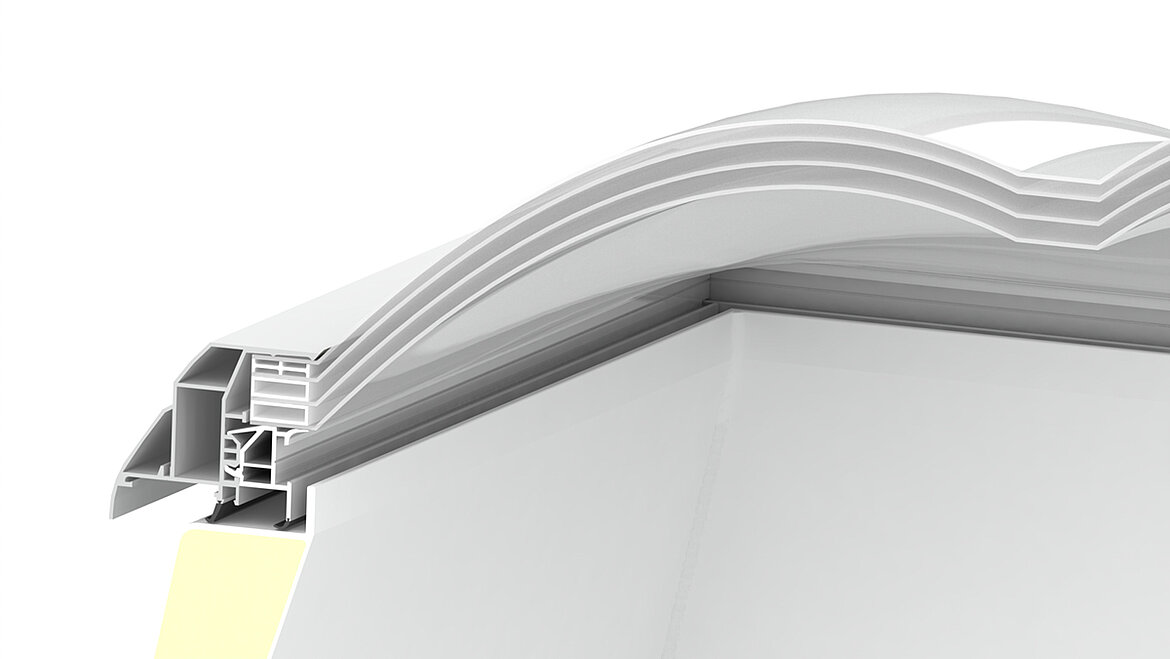 LAMILUX Rooflight F100 W Glazing quadruple layered