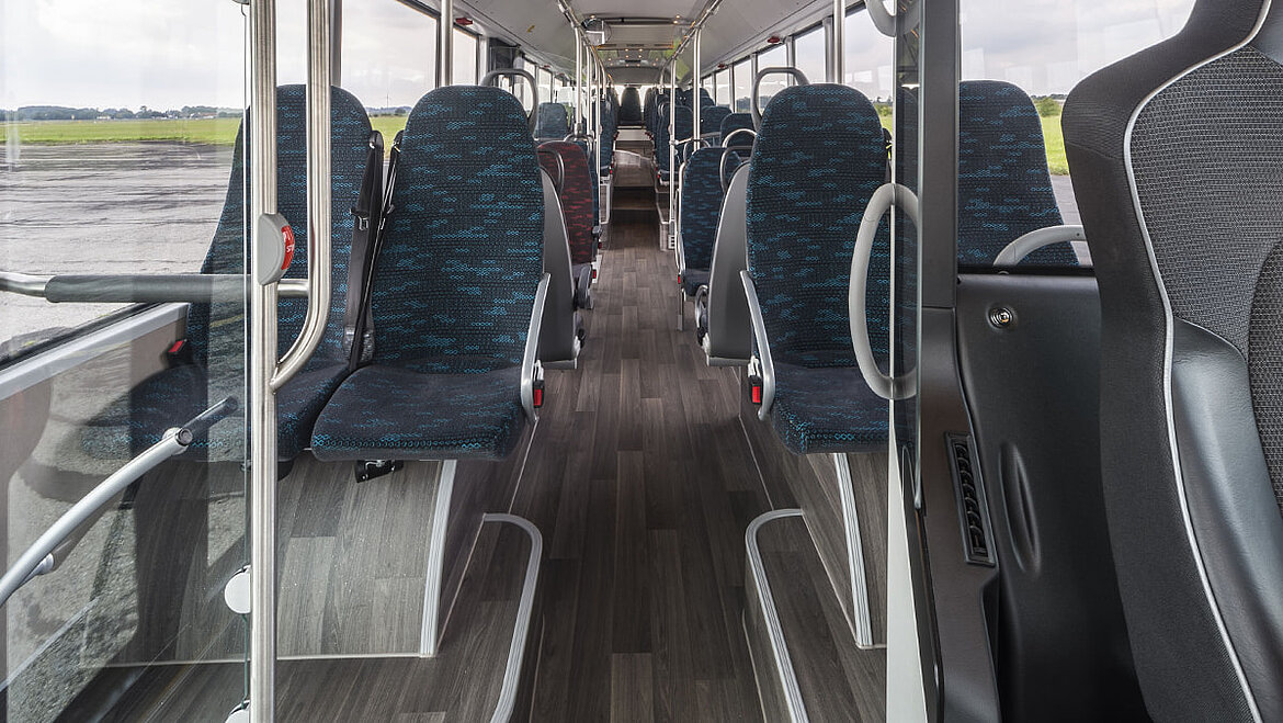 LAMILUX Composites Floor is perfect as a design floor covering in buses. Bus interior | insights by LAMILUX