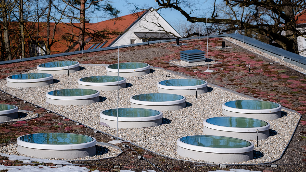 LAMILUX Glasskylight F100 Circular at the Kindergarten St. Severin in Garching (Germany)