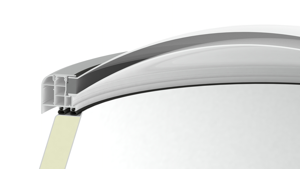 Rooflight F100 in round design LAMILUX