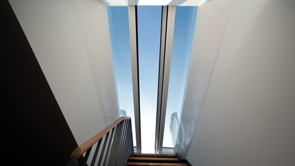 LAMILUX Roof exit hatch comfort double flap at a Top Floor Apartment in the centre of Berlin