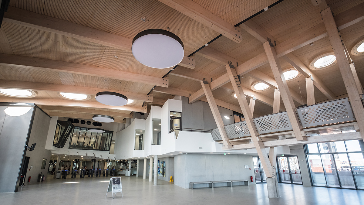 LAMILUX Glasskylight FE Circular at the Harbour Terminal “Hafendüne“ in Norderney (Germany)