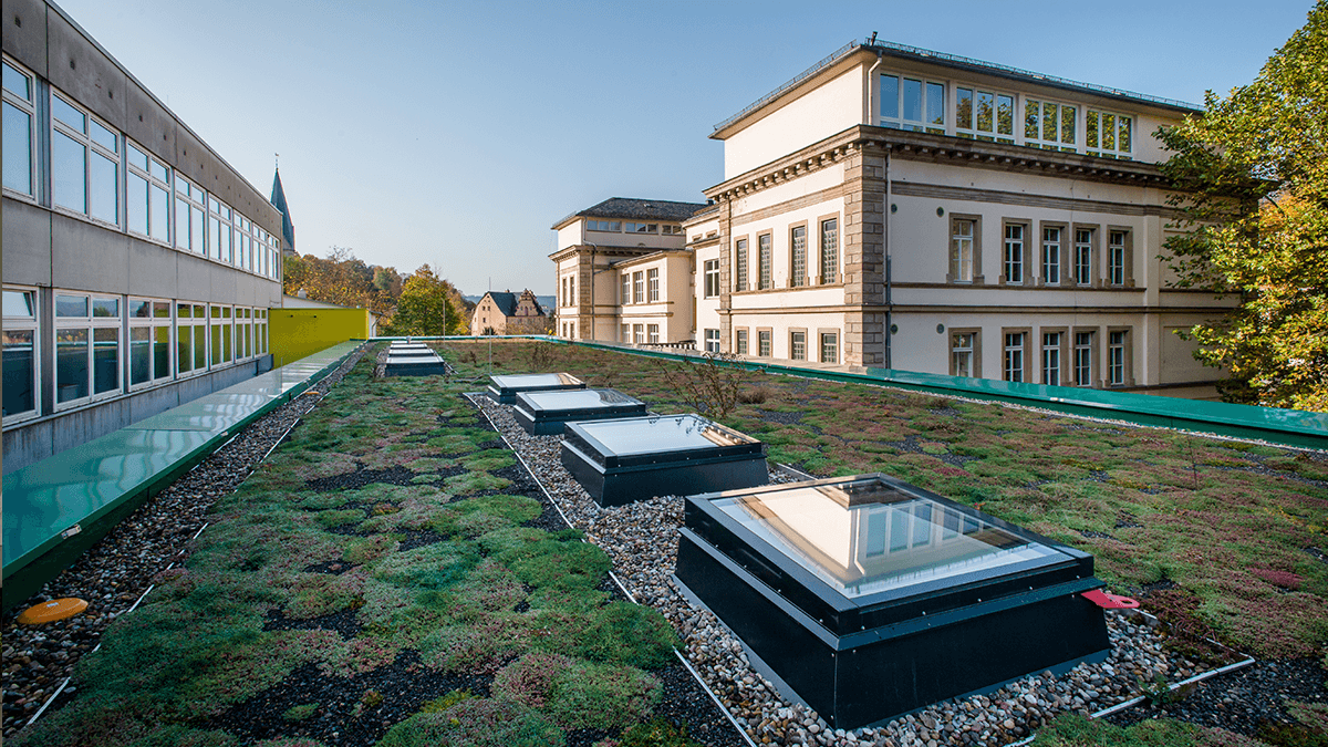 LAMILUX Glas Skylight FE 3° at the Markgraf-Georg-Friedrich Secondary School in Kulmbach