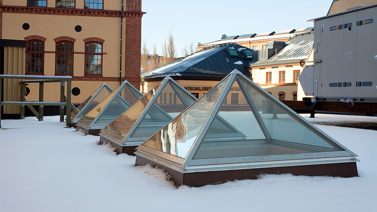 LAMILUX Glass Skylight FP at a School in Norrköping (Sweden)