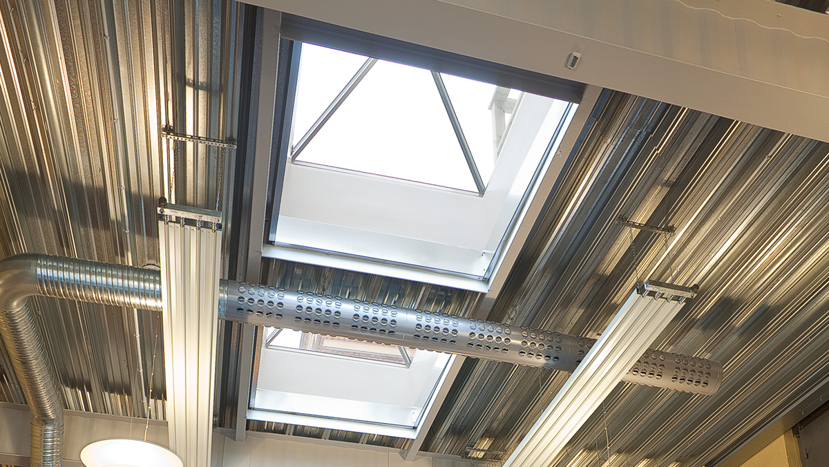 LAMILUX Glass Skylight FP at a School in Norrköping (Sweden)