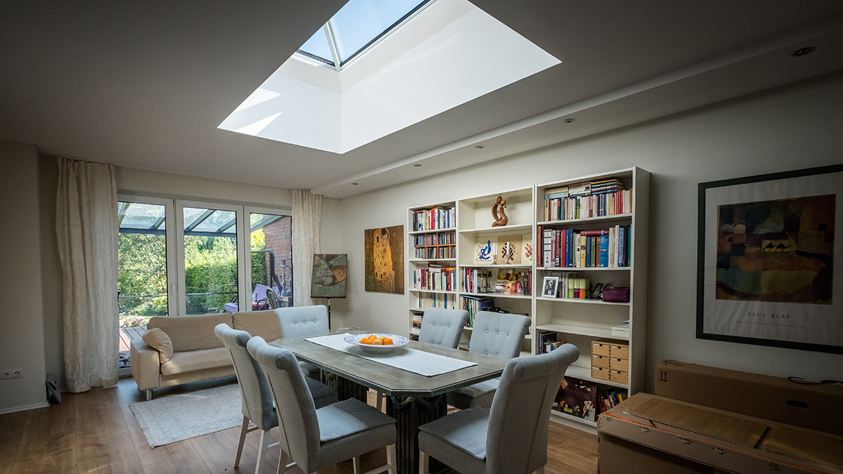 LAMILUX Glasskylight FP/FW Circular at a Residence in Hamburg (Germany)