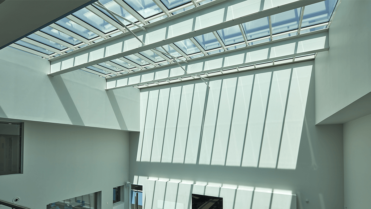 LAMILUX Glass Roof PR60 at the Commercial Building of EZ1 - Milton Park in Abingdon (England)