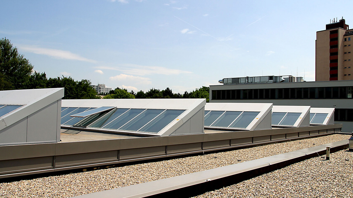 LAMILUX Glass Roof PR60 at the European Schools in Frankfurt (Germany)