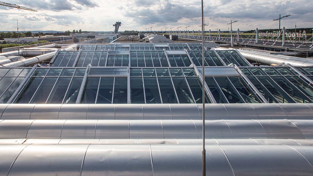 LAMILUX Glass Roof PR60 at the Airport in Nuremberg (Germany)