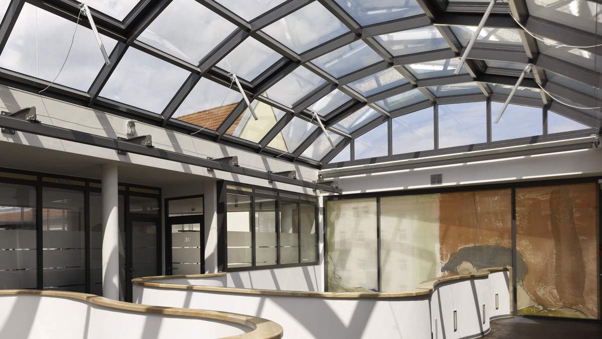 LAMILUX Glass Roof PR60 at the Bank Institute in Döbeln (Germany)