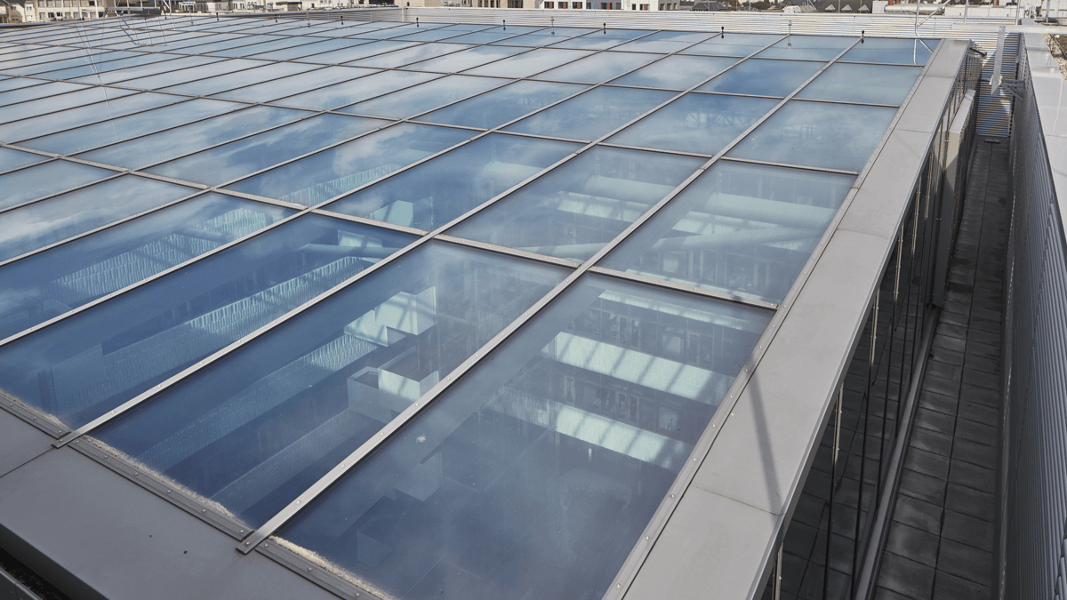 LAMILUX Glass Roof PR60 at the administration building of the Post Mercier in Luxemburg