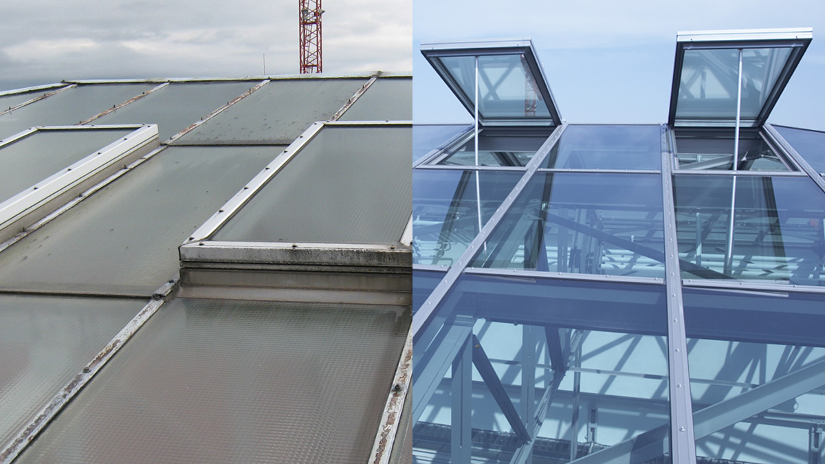 LAMILUX Glass Roof PR60 at the University of Music and Performing Arts in Munich (Germany)