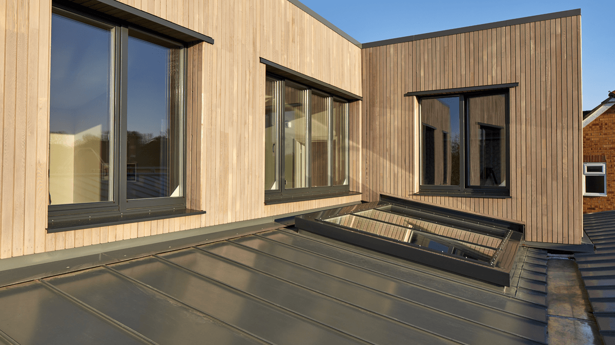 LAMILUX Glass Roof PR60 Passivhaus at the potton show homes in St. Neots (England)