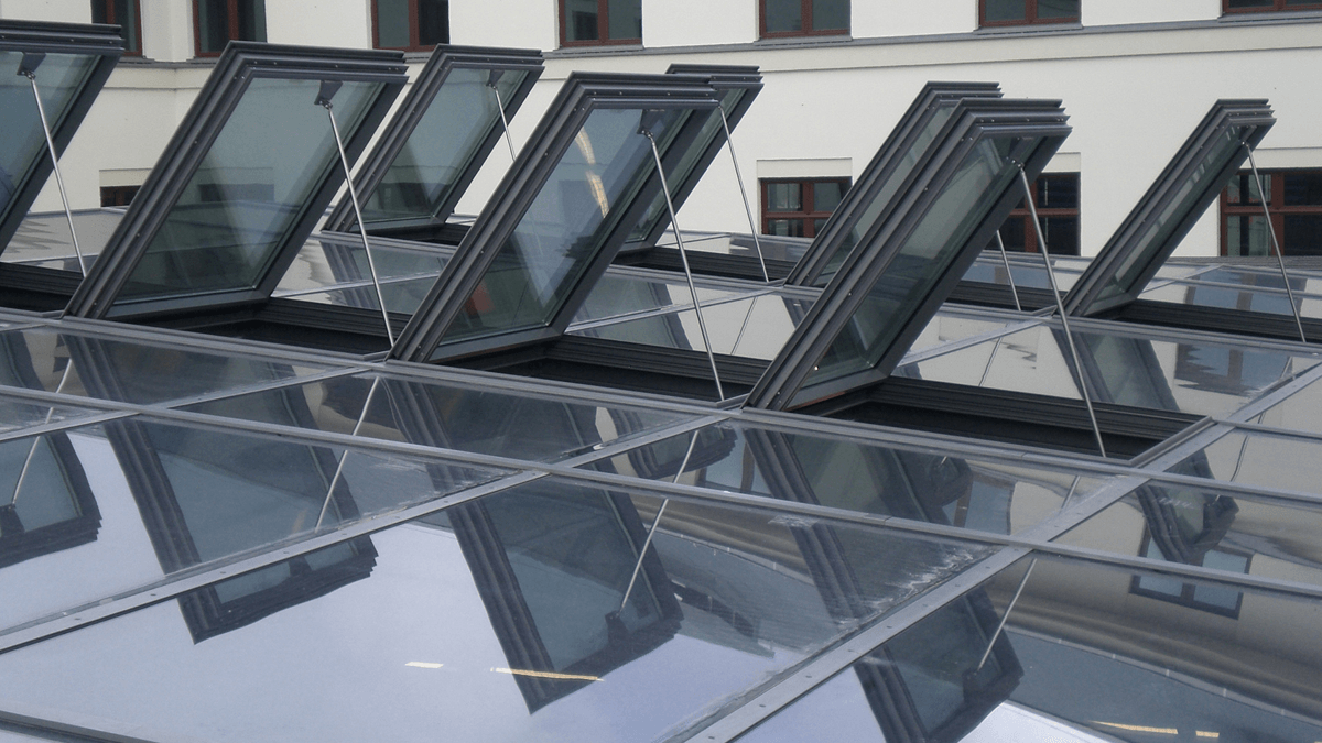 LAMILUX Glass Roof PR60 at the Shopping mall Schlossarkaden in Braunschweig (Germany)