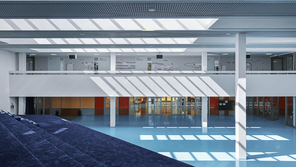 LAMILUX Glass Roof PR60 at the Vocational Training Center in Stuttgart (Germany)