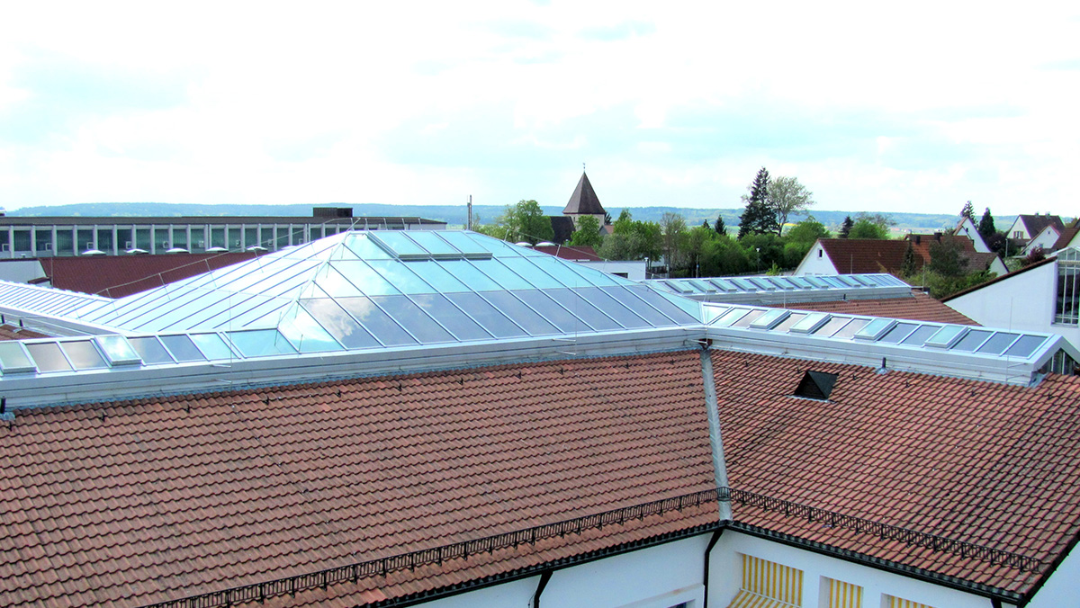 LAMILUX Glass Roof PR60 Passivhaus at the Sebastian-Strobel-School in Herrieden (Germany)