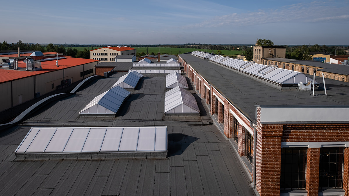 LAMILUX Continuous Rooflight S at the Former Production Facility in Wurzen (Germany)