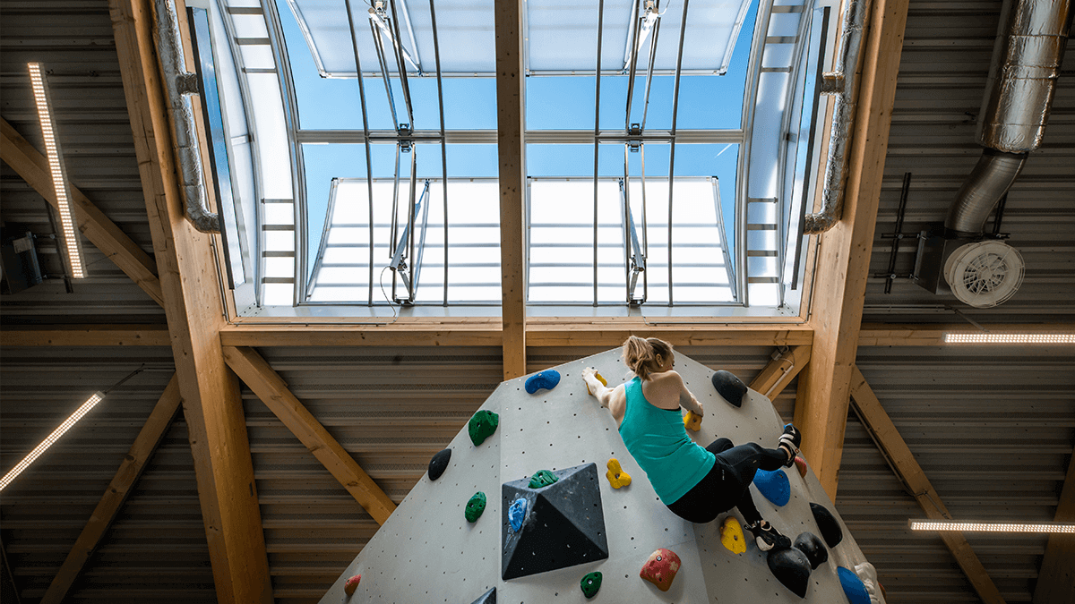 LAMILUX Continuous Rooflight B at the Climbing Centre Owl, Brakel